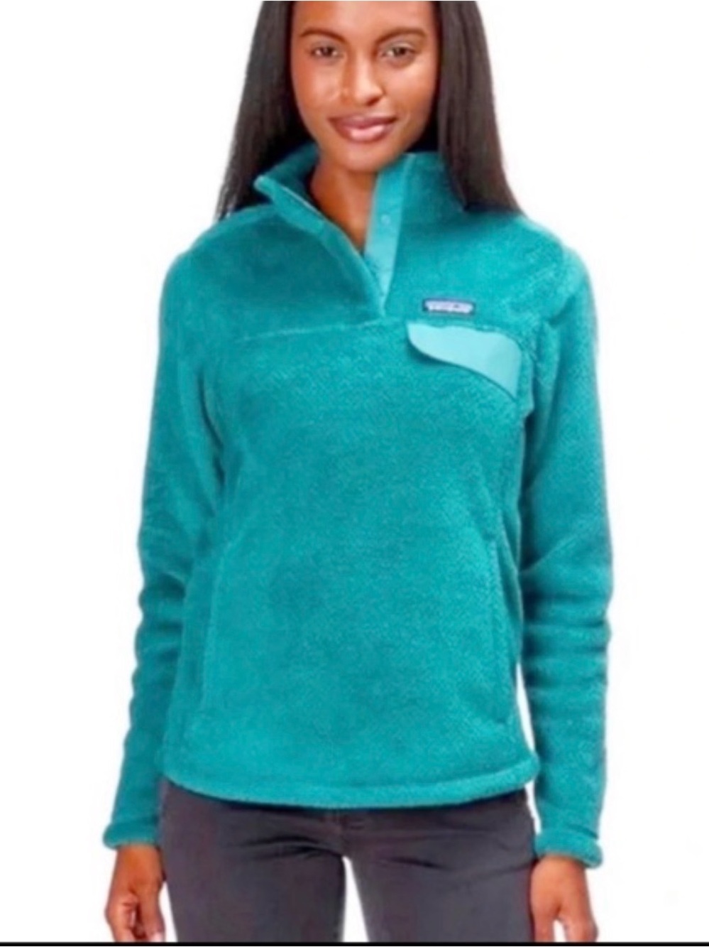 Patagonia Re-Tool Snap-T Fleece Pullover Teal. Women’s Medium.